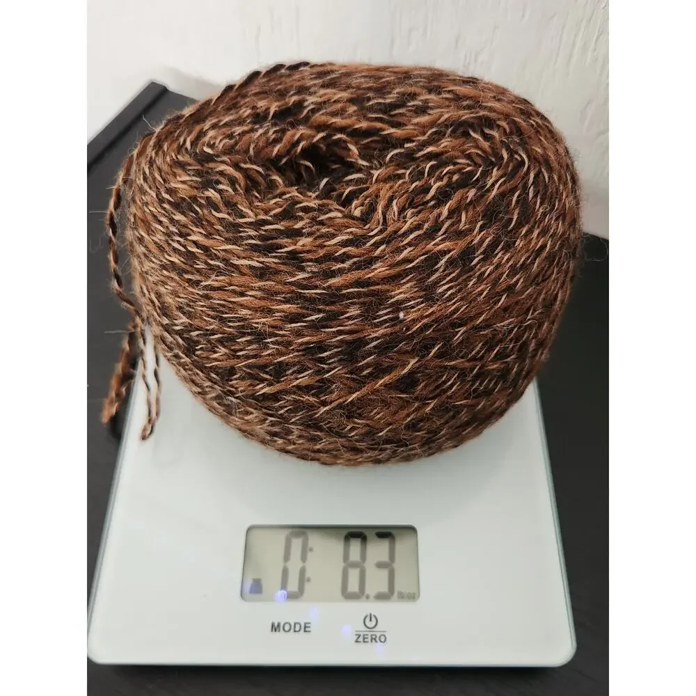 Robin Turner Peruvian Tweed Yarn Lot Alpaca DK Dark Oak 600 Yds Lot Of 2
